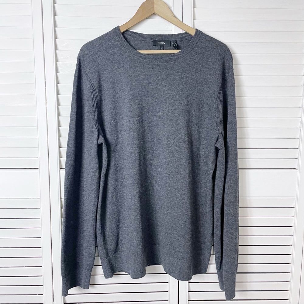 Theory Gray Crewneck Sweater